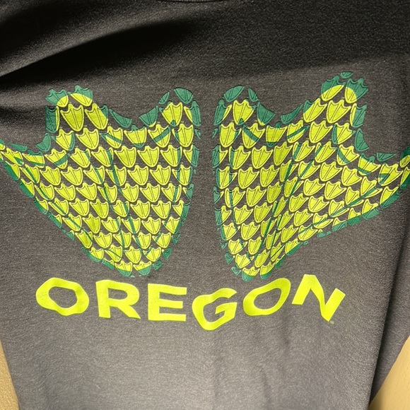 NCAA CSG Men’s Oregon Ducks Duckfeet Tee Color Gray Size Large - Picture 2 of 4